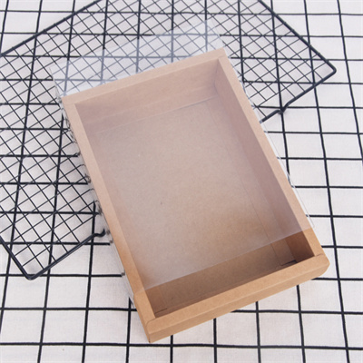 Cajas de jabón de cajón Kraft transparente