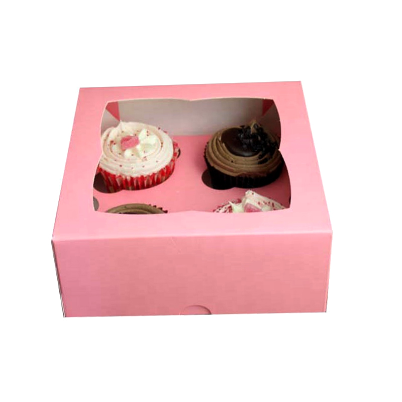Caja transparente personalizada para cupcakes