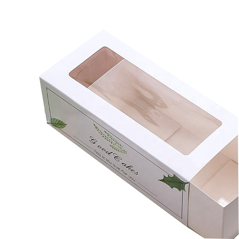 Caja de papel personalizada para rebanadas de pastel con ventana