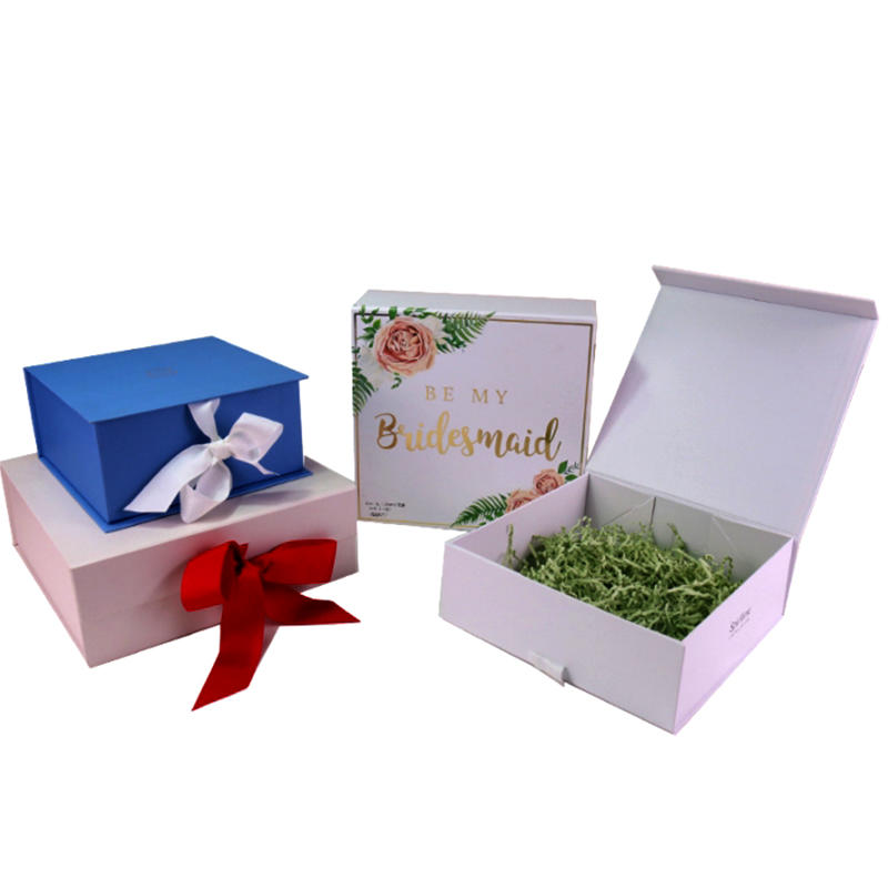Caja de regalo plegable personalizada Caja de vestido para boda