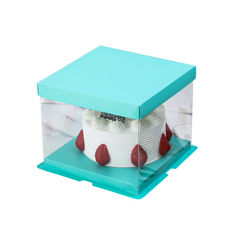 Caja de pastel de plástico con tapa