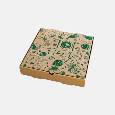 Caja de pizza corrugada Kraft desechable al por mayor