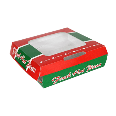 Cajas de ventana de pizza de flauta F personalizadas